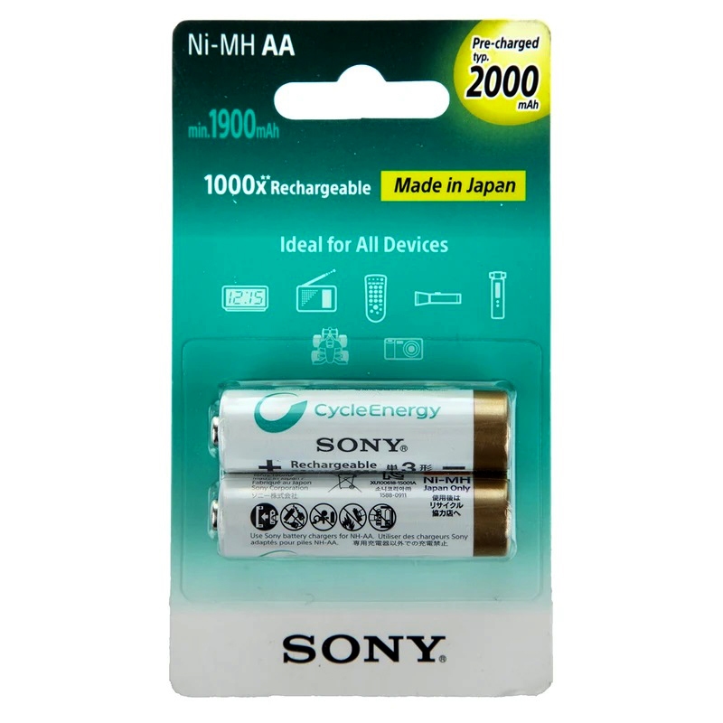 باتری شارژی سونی قلمی دوتایی Sony Ni-MH AA 2000mAh